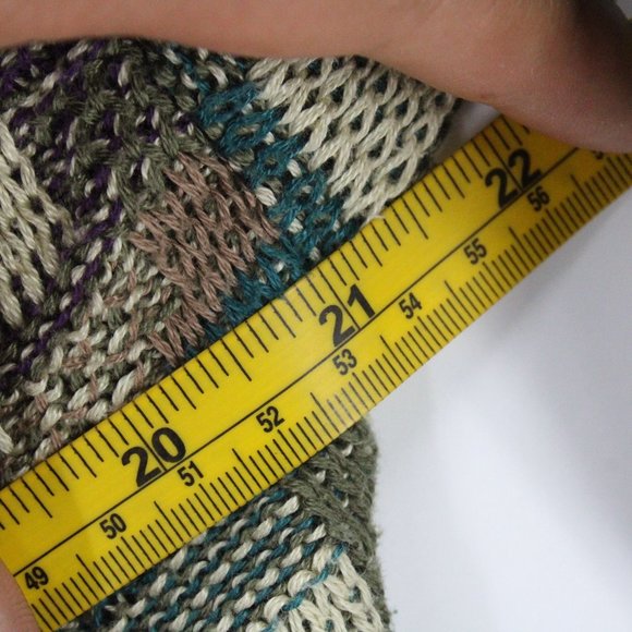 Vintage Bellagio Sweater Mens Brown Pullover Geometric Pattern Knit Italy 90s - Picture 9 of 10